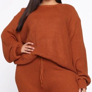 Oversized Knitted sweater set